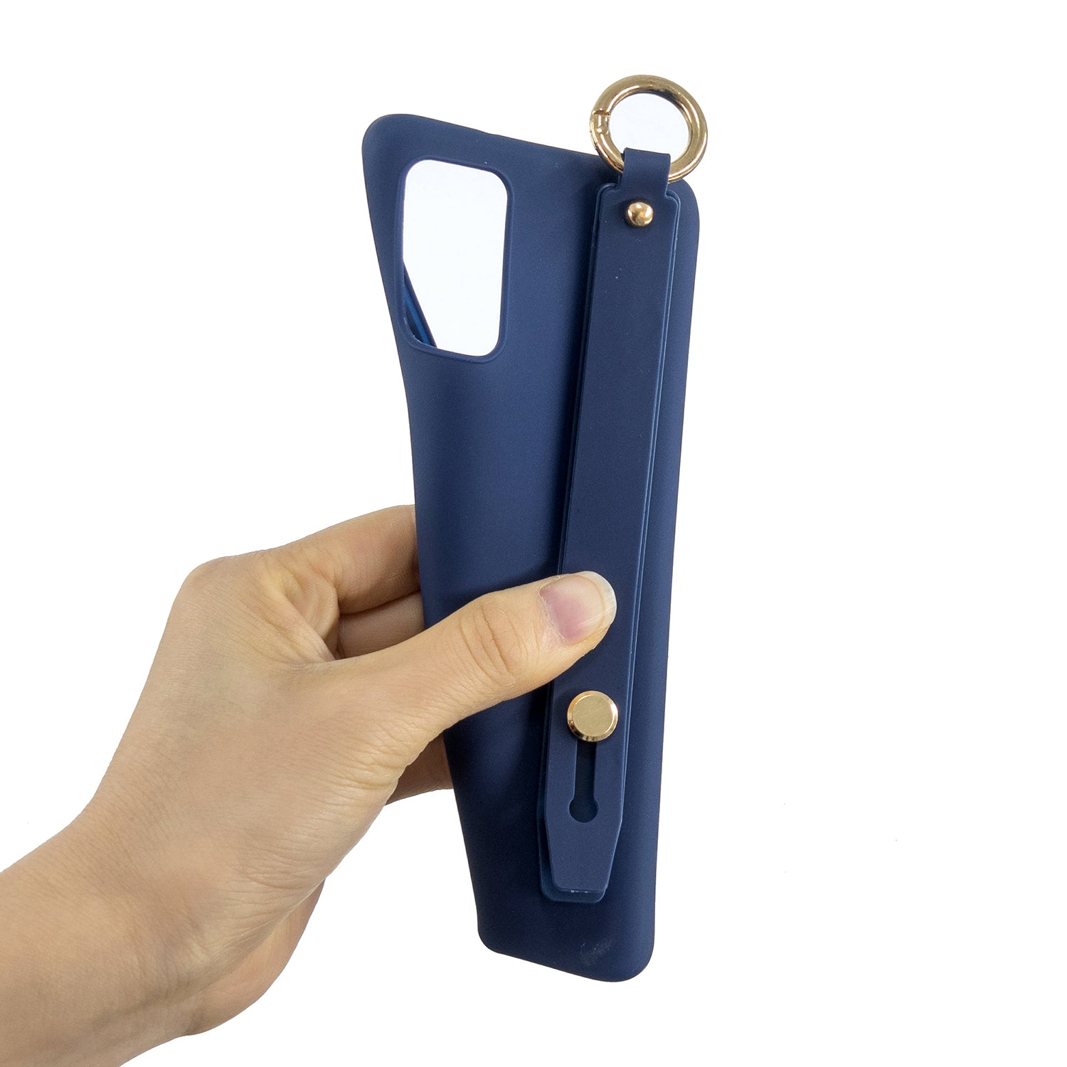 TPU Cell Phone Back Case with Wrist Strap Kickstand for Samsung Galaxy S20 Plus / S20 Plus 5G - Dark Blue TPU Cell Phone Back Case with Wrist Strap Kickstand for Samsung Galaxy S20 Plus / S20 Plus 5G - Dark Blue